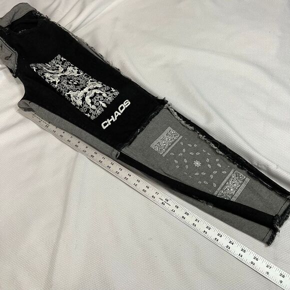 JK Attire Half Awake Graffiti Print High Waist Skinny Jeans‎ - Picture 3 of 8